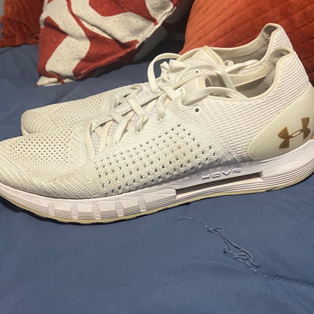 Under Armour Men's Off-White Knit Sneakers - Picture 3 of 5